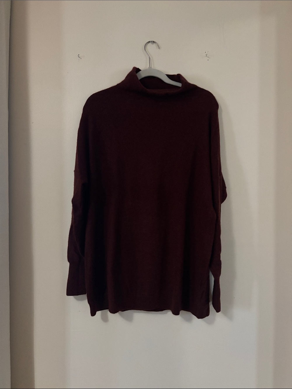 Free people burgundy mock neck tunic